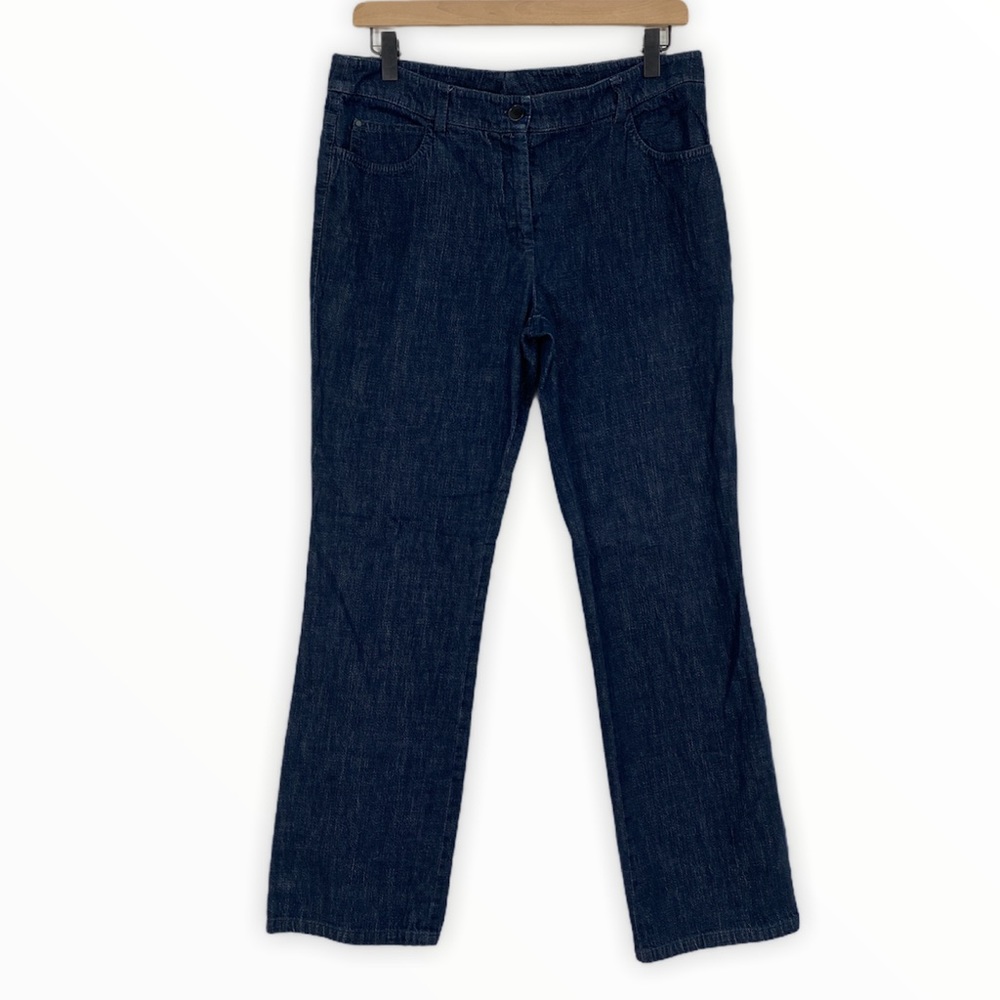 Akris Punto Dark Wash Denim Straight Leg Jeans